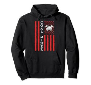 American Flag Funny Coal Miner Gift Men Hoodie