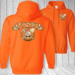 Coal miner skull crossbones hoodie - pickax shovel