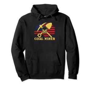 American Flag Coal Miner Pullover Hoodie Gift