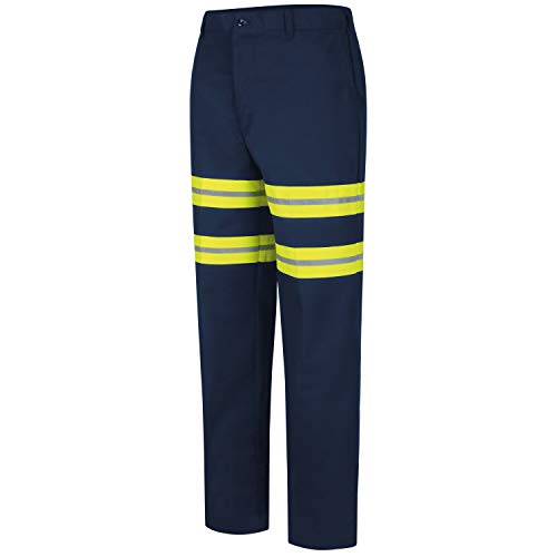 Coal Mining Work Pants, Navy with Yellow/Green Trim