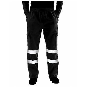 Men's Enhanced Visibility Coal Mining Cargo Pants Black