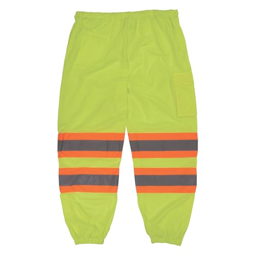 Ergodyne Unisex Class Two-tone Reflective Safety Pants, Lime