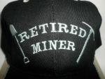 Adjustable Strap Embroidered Coal Miner Hat Black/Brown