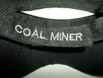 Adjustable Strap Embroidered Coal Miner Hat Black/Brown