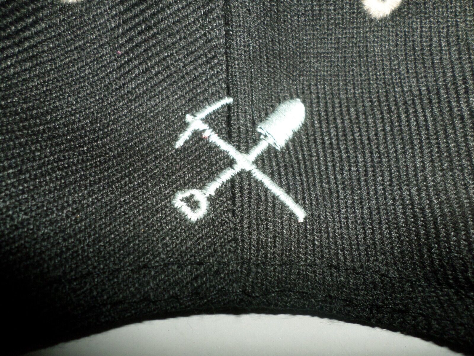 Adjustable Strap Embroidered Coal Miner Hat Black/Brown