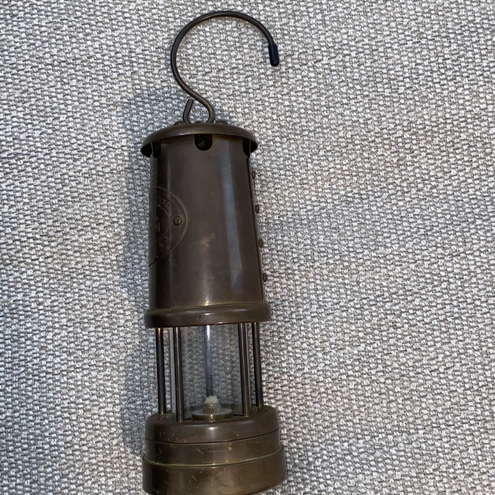 Vintage British Coal Miners Safety Lamp - Aberaman Colliery
