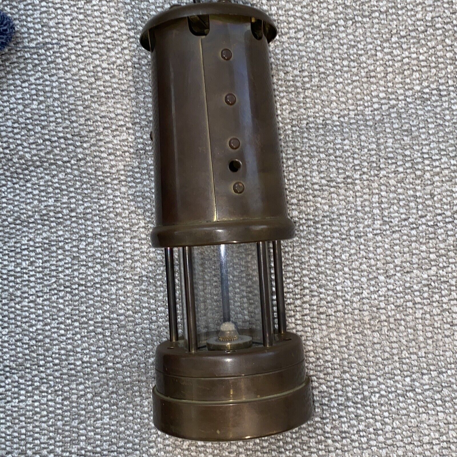 Vintage British Coal Miners Safety Lamp - Aberaman Colliery