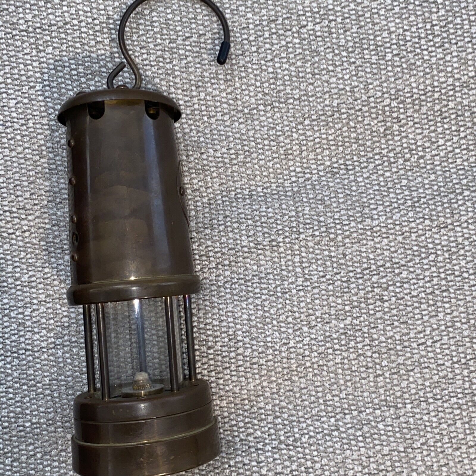 Vintage British Coal Miners Safety Lamp - Aberaman Colliery