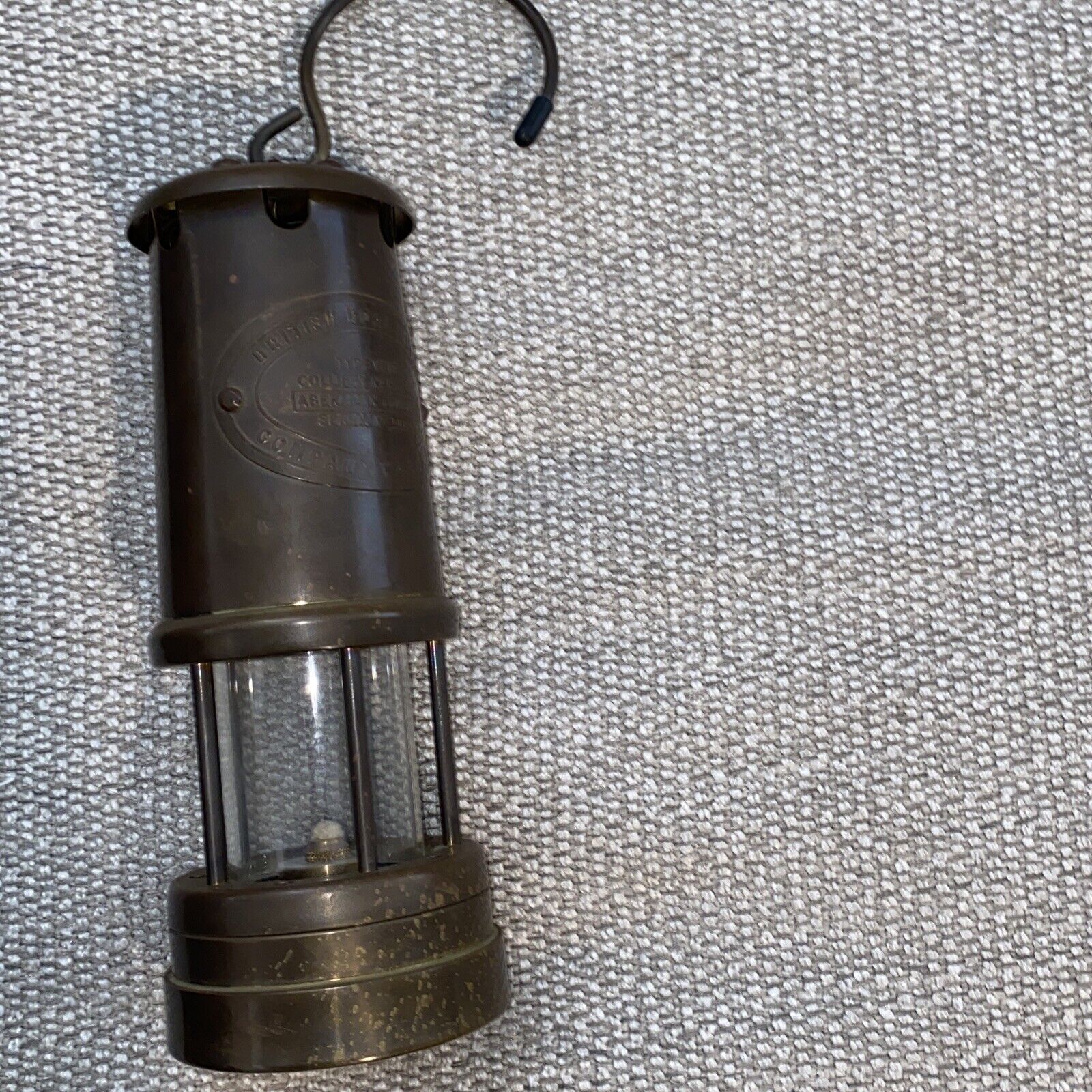 Vintage British Coal Miners Safety Lamp - Aberaman Colliery