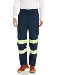 Red Kap Men's High Visibility Cargo Pant, Navy/Yellow, 36Wx30L