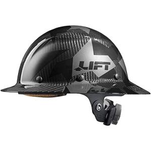 Full Brim Black Camo Carbon Fiber Mining Helmet