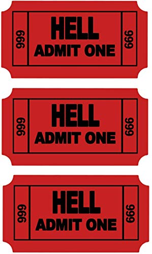 3pc Ticket to Hell Hard Hat Sticker Set