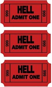 3pc Ticket to Hell Hard Hat Sticker Set