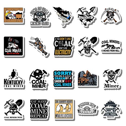 Coal Mine Aesthetic Vinyl Stickers Pack - 20 PCS