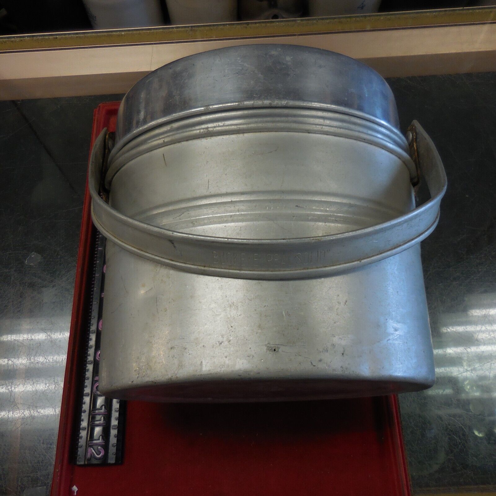 Vintage Buckeye Oval Aluminum Coal Miner Lunch Bucket