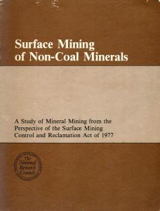 Board on Mineral: Surface Mining of Non-Coal Minerals