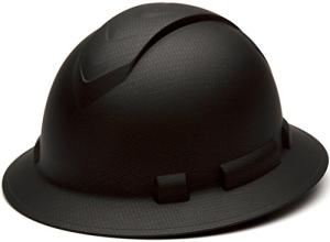 Pyramex Ridgeline Full Brim Hard Hat, Matte Black