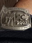 2007 Consol Mine Rescue Belt Buckle Coal Mining