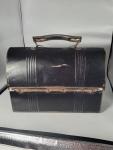 Vintage Black Dome Metal Coal Miners Lunch Box