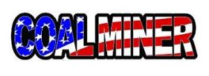 3pcs Coal Miner US Flag Vinyl Decal Sticker