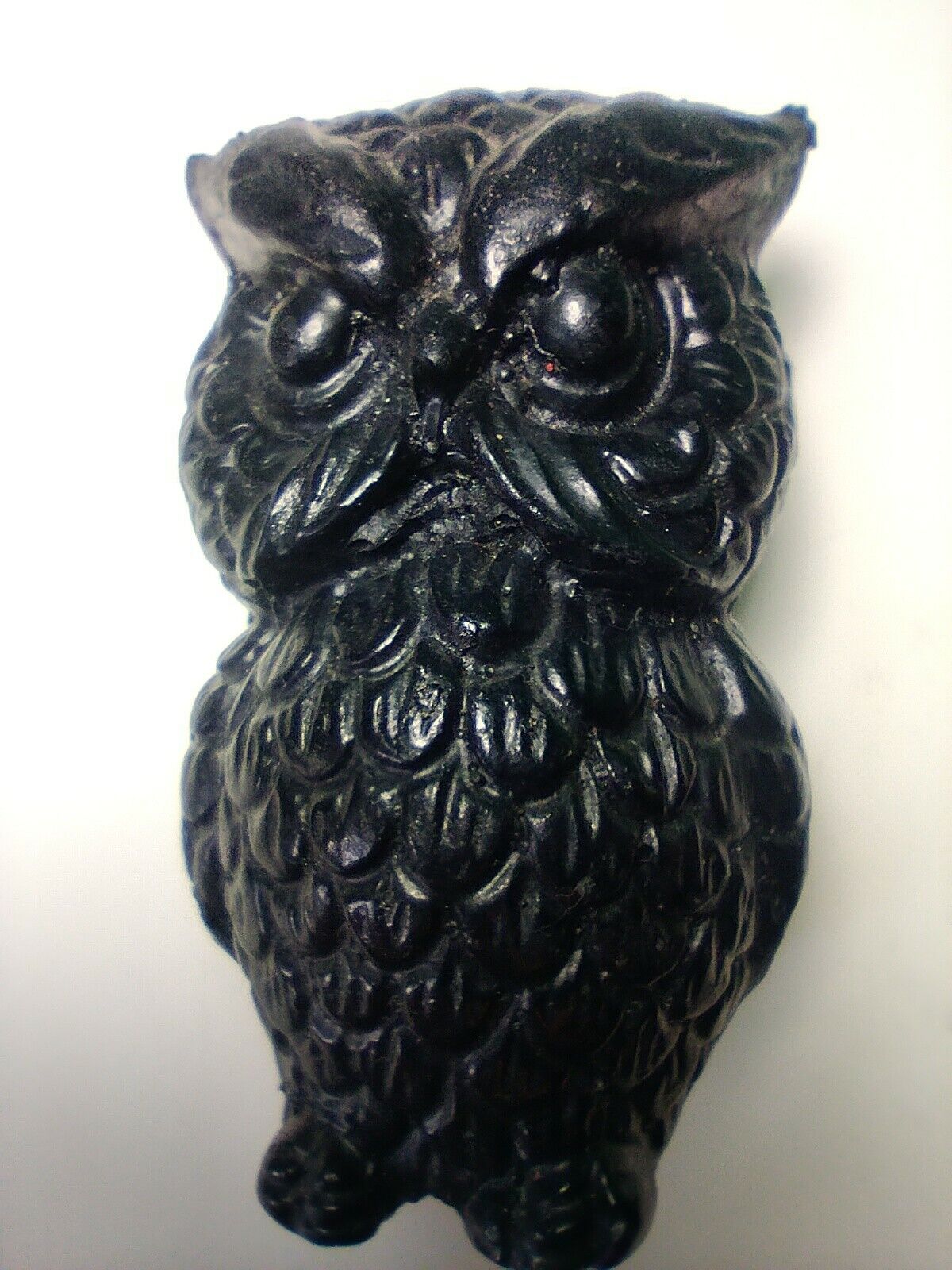 Coal Carved Owl Figurine