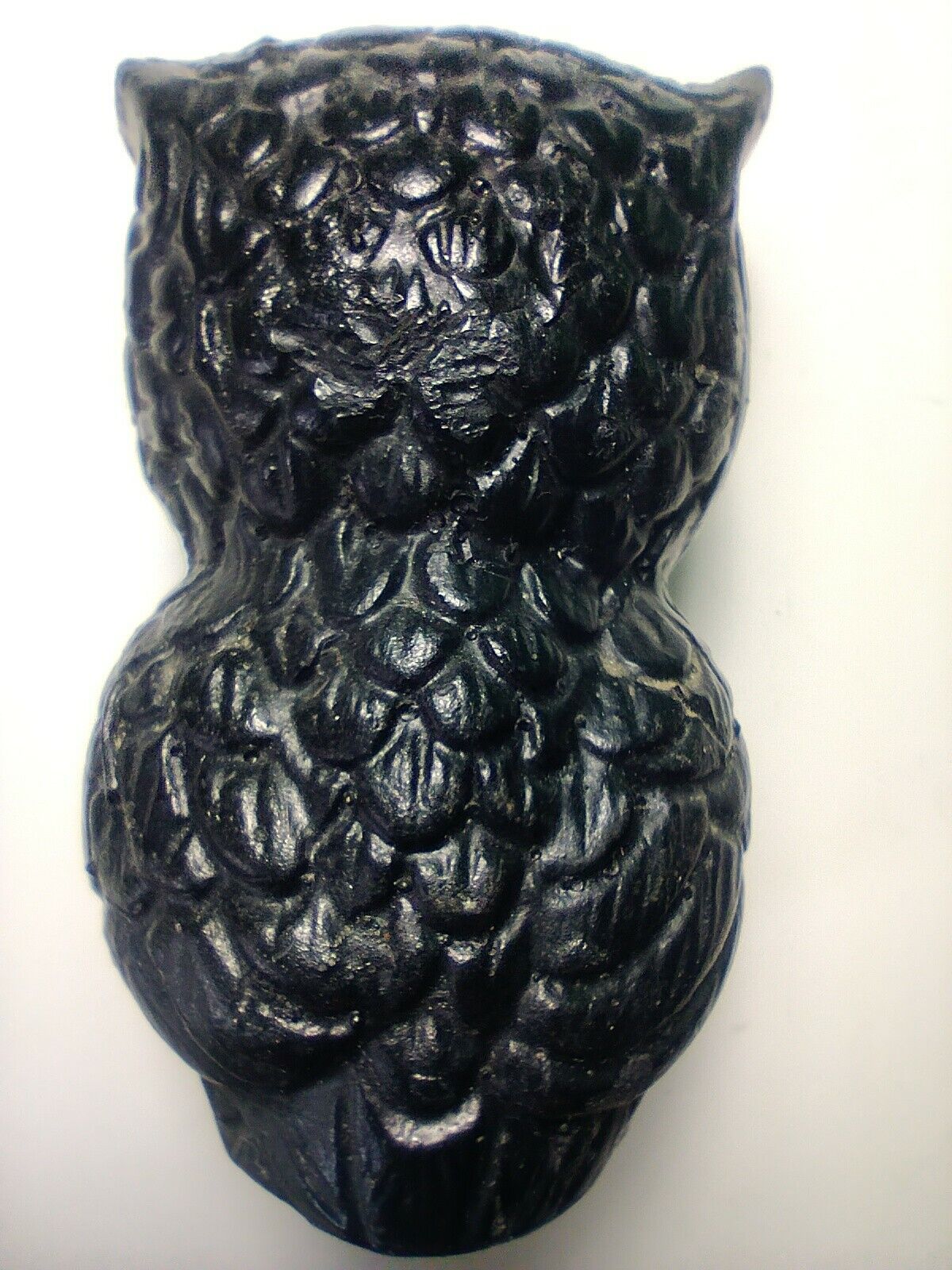 Coal Carved Owl Figurine