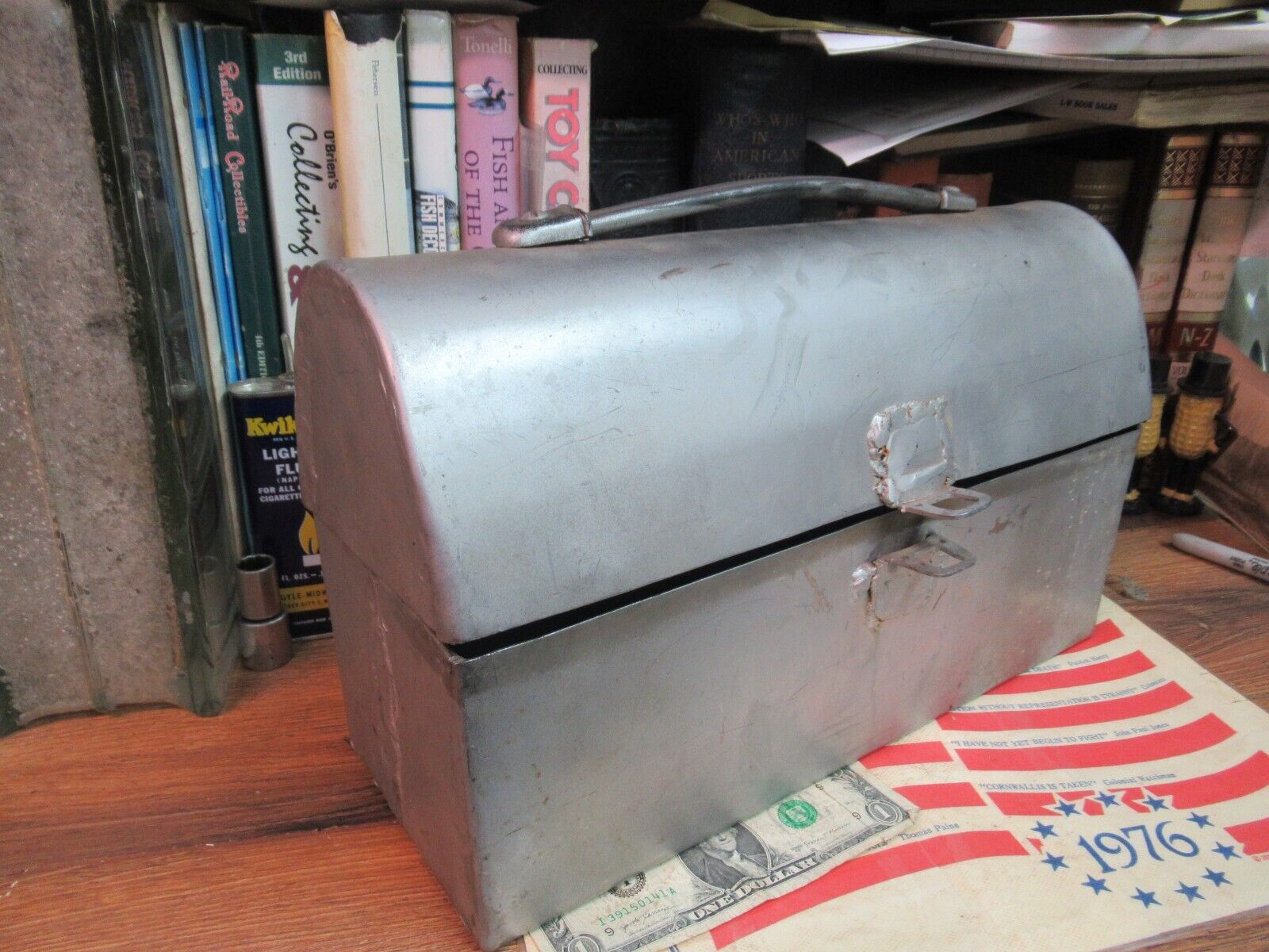 Vintage Steel Tool Lunch Box for Coal Miners