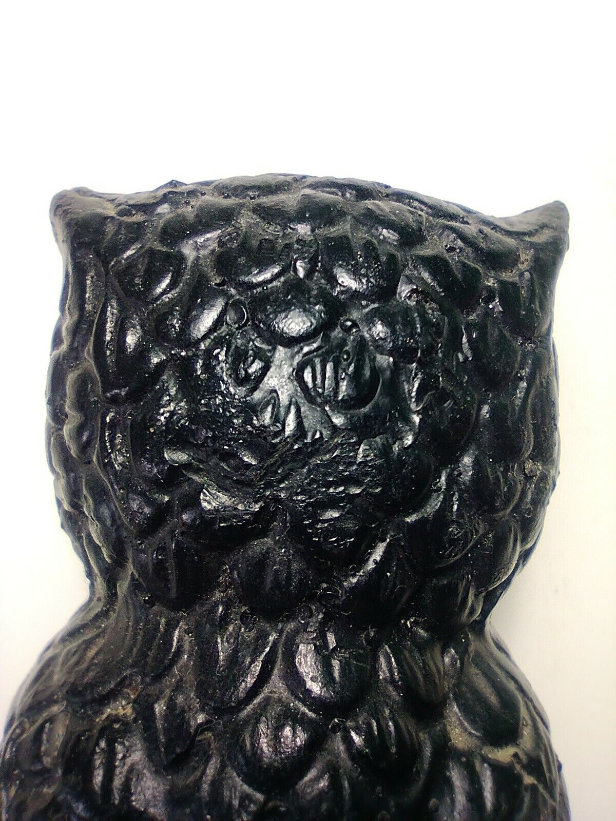 Coal Carved Owl Figurine