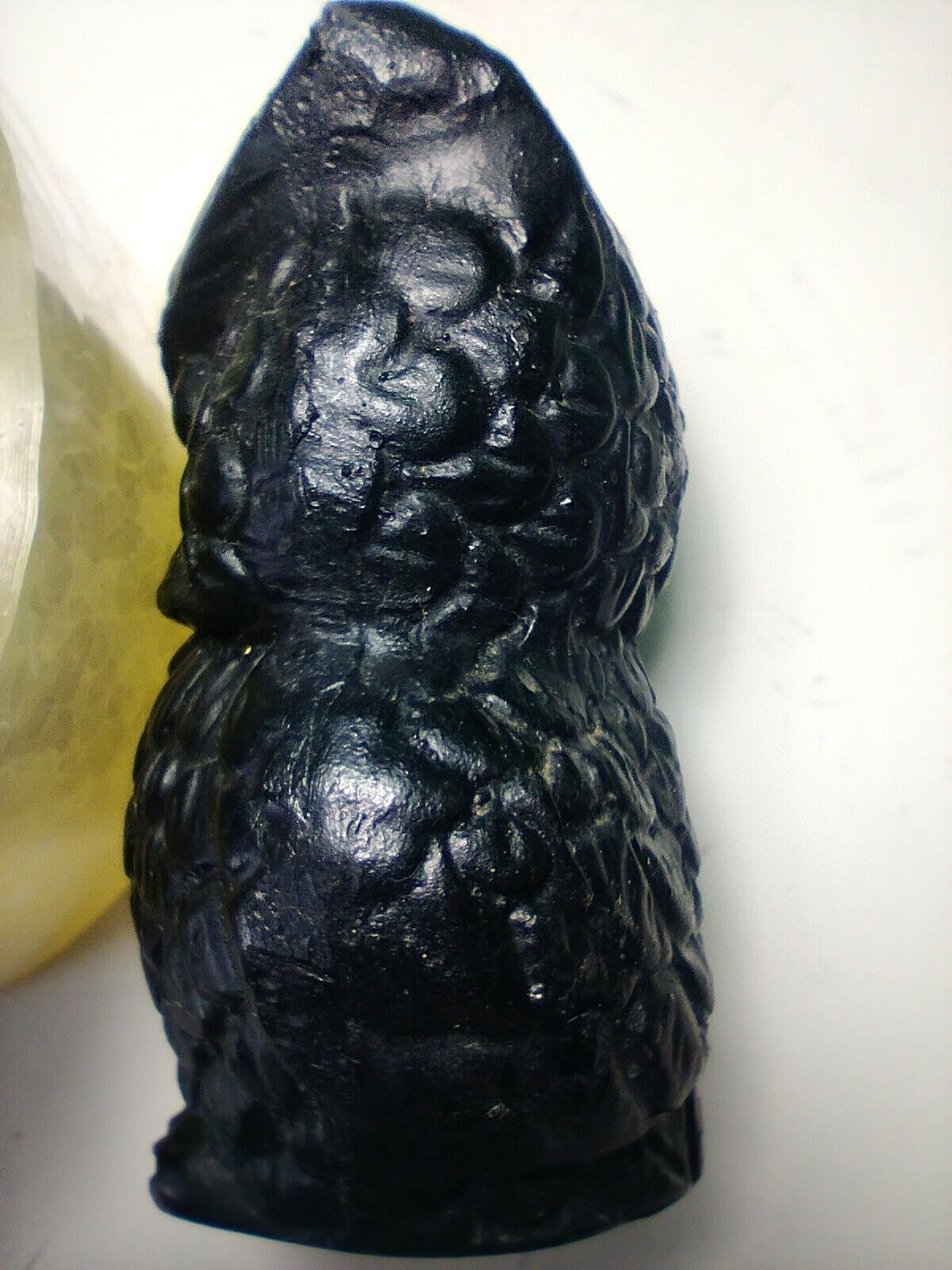 Coal Carved Owl Figurine