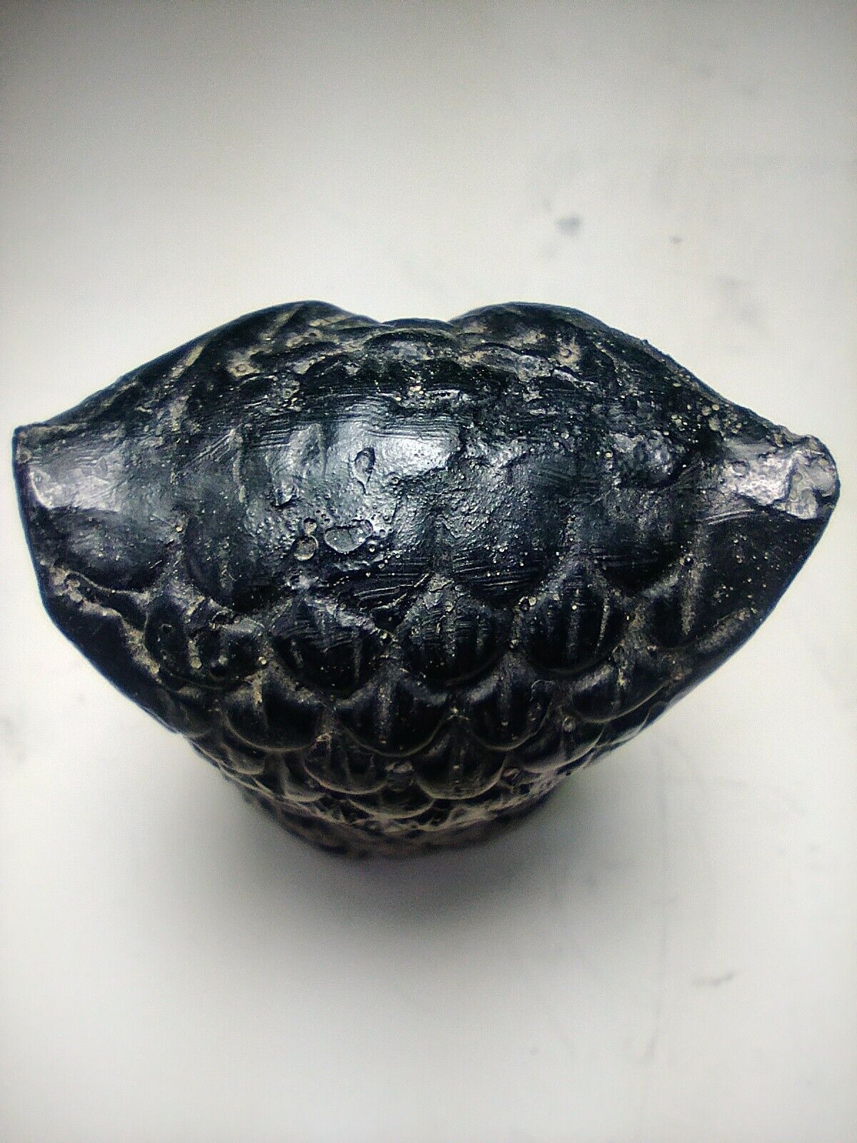 Coal Carved Owl Figurine