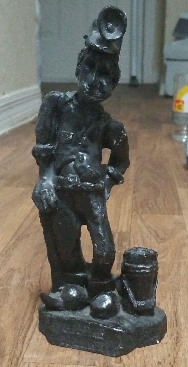 Pennsylvania Coal Miner Statue, Hand Crafted, 9 Inches