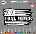 American Flag Coal Miner Decal Sticker | Flag Decals