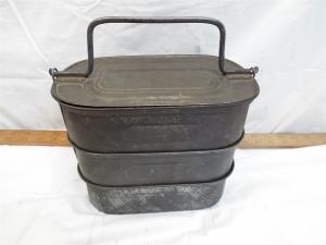 Vintage Collapsible Metal Coal Miners Lunch Pail
