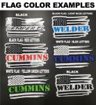 American Flag Coal Miner Decal Sticker | Flag Decals
