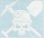 Coal Miner Skull Shovel Pick Vinyl Decal Sticker