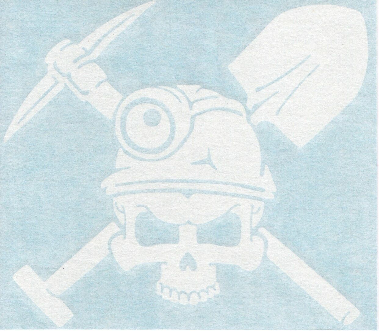 Coal Miner Skull Shovel Pick Vinyl Decal Sticker