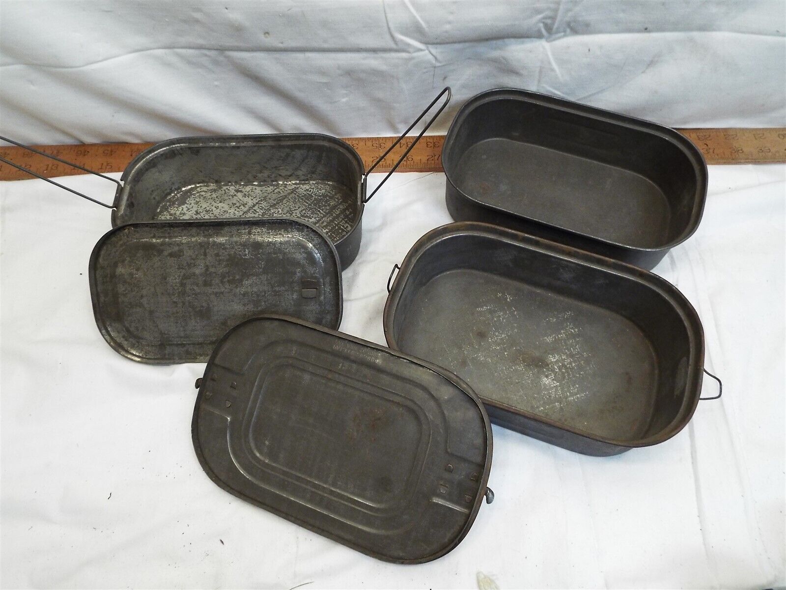 Vintage Collapsible Metal Coal Miners Lunch Pail