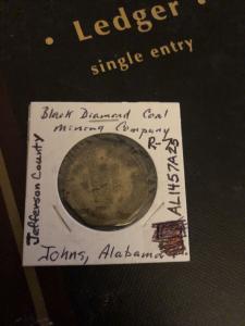 Johns, AL Jefferson County Black Diamond 25c R-7 Coal Scrip