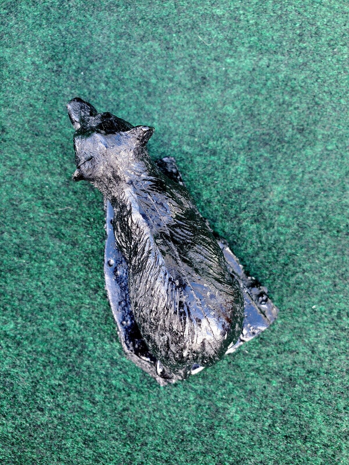 Kentucky Artisan-made 6.5in Black Bear Coal Sculpture
