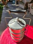 Aluminum Stacked Coal Minor/Railroad Lunch Pail - Vintage
