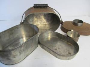 Vintage ATLANTIC 5 Coal Miner Railroad Metal Lunchbox