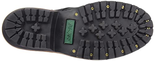 Men's 10in Fireman Logger Work Boots: Black Leather, Non Slip & Fire Resistant