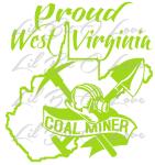 West Virginia Coal Miner Vinyl Decal with Hardhat