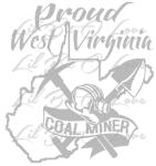 West Virginia Coal Miner Vinyl Decal with Hardhat