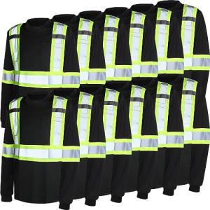 12 Pcs Panitay Long Sleeve Safety Shirts
