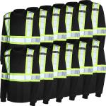 12 Pcs Panitay Long Sleeve Safety Shirts