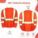 6 Pack High Visibility Long Sleeve T-Shirt Set