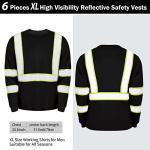 Zhanmai 6 Pack Safety Long Sleeve Coal Mining Shirt