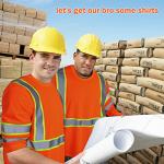 6 Pack High Visibility Long Sleeve T-Shirt Set