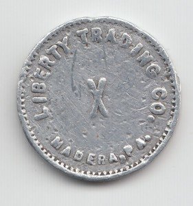 Liberty Trading Co. 5-Cent Coal Scrip Token